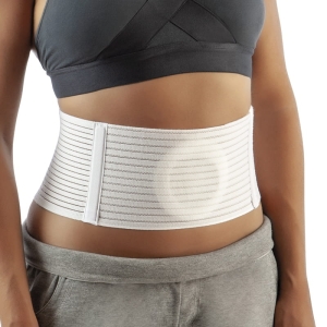 Pas na przepuklinę pępkową - Oddychający materiał - Silikonowa pelota - Orliman - O-105