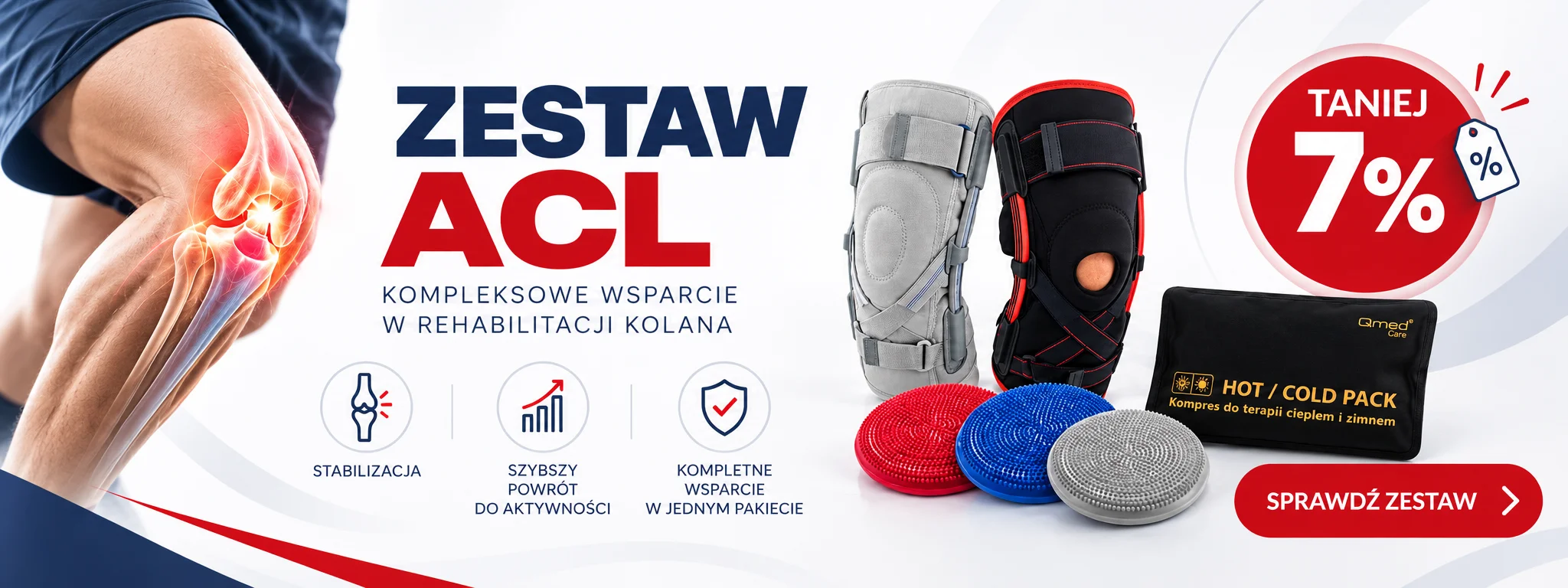 Stabilne kolano po ACL - taniej o 7%