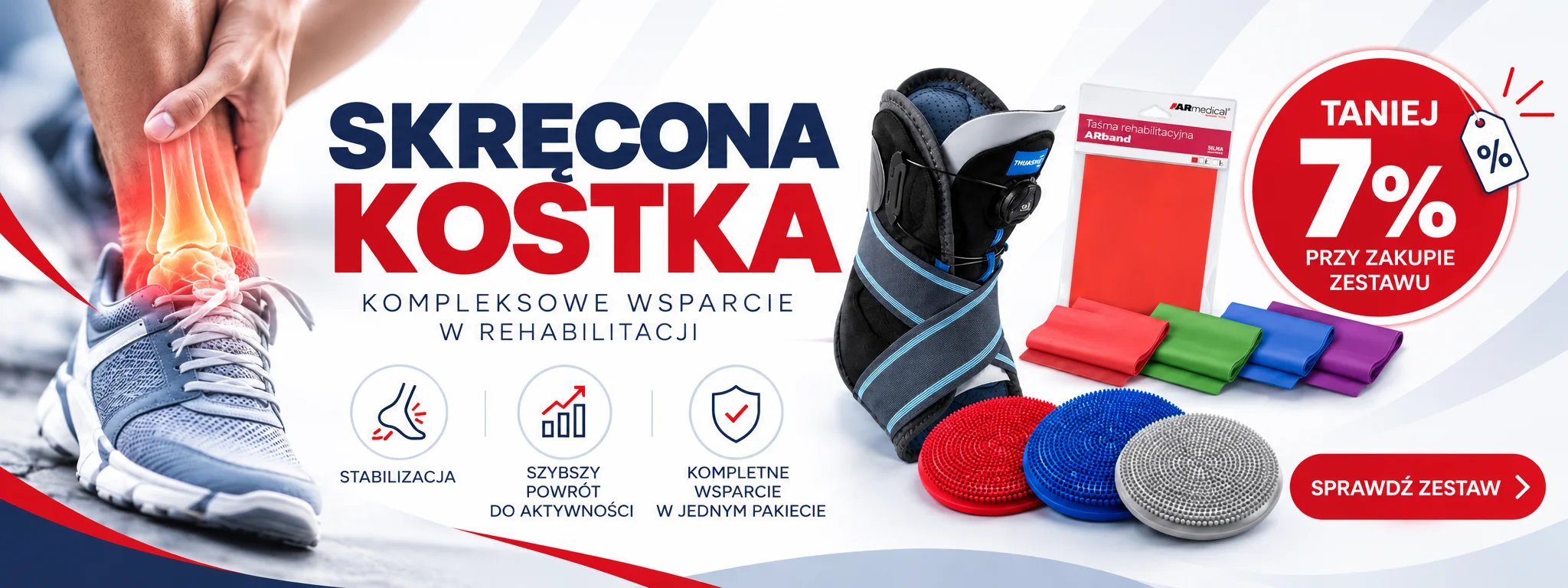 Skręcona kostka - taniej o 7%